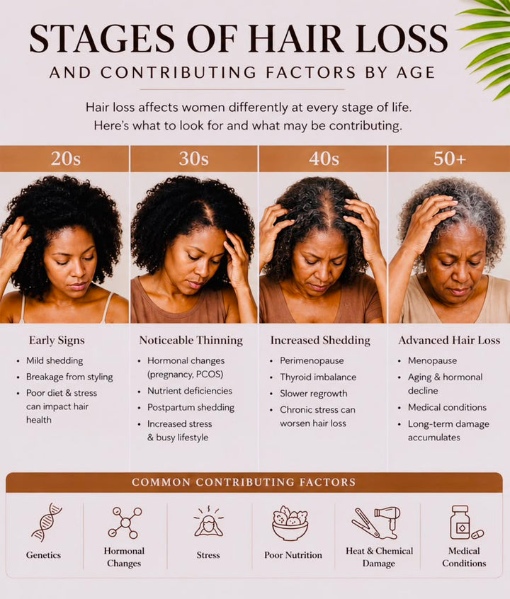 Stages of Hair Loss and Contributing Factors by Age