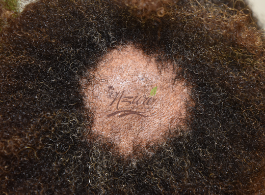 Before and after hair result showing stronger texture