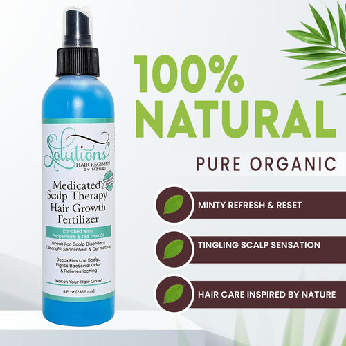 Nzuri Solutions Hair Regimen Medicated Scalp Therapy Hair Growth Fertilizer 8oz