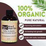 Nzuri Kra-Z Gro Sulfur & Biotin Hair Growth Serum 4oz