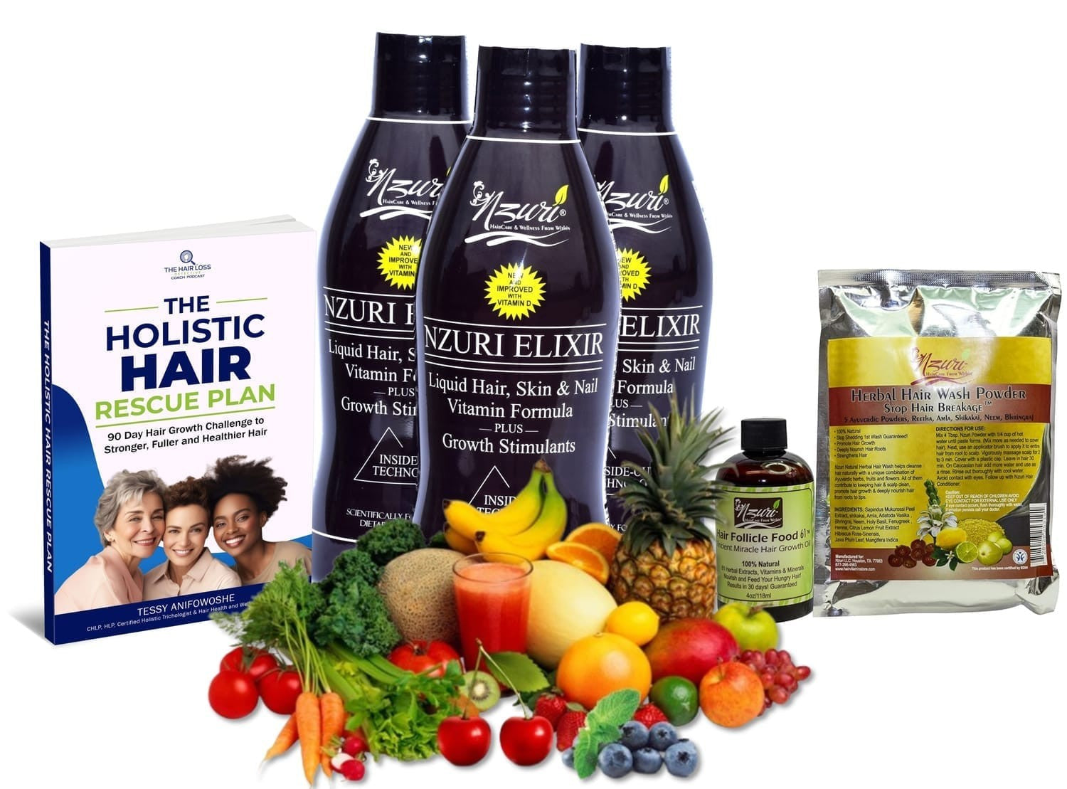 Nzuri 90-Day Hair Holistic Growth Challenge Kit