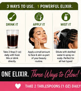 Nzuri Elixir - Liquid Hair Vitamin Plus Growth Stimulants with Vitamin  D - 32Oz + FREE Kra-z Hair Gro Fertilizer Nourishing, Vitamin infused Growth Spritzer 8oz