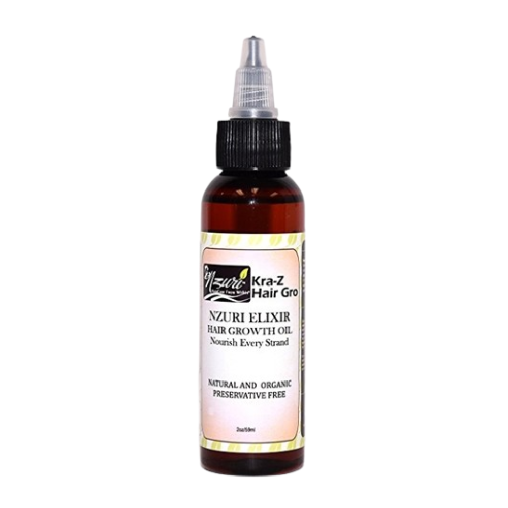 Nzuri Elixir Herbal Hair Growth Vitamin Infused Organic Oil 2 oz