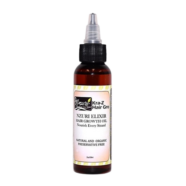 Nzuri Elixir Herbal Hair Growth Vitamin Infused Organic Oil 2 oz