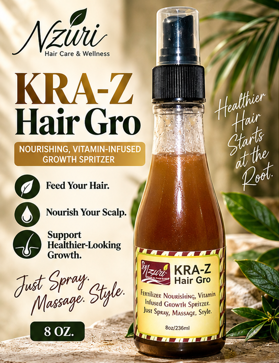 Nzuri Kra-z Hair Gro Fertilizer Vitamin infused Growth Spritzer 8oz