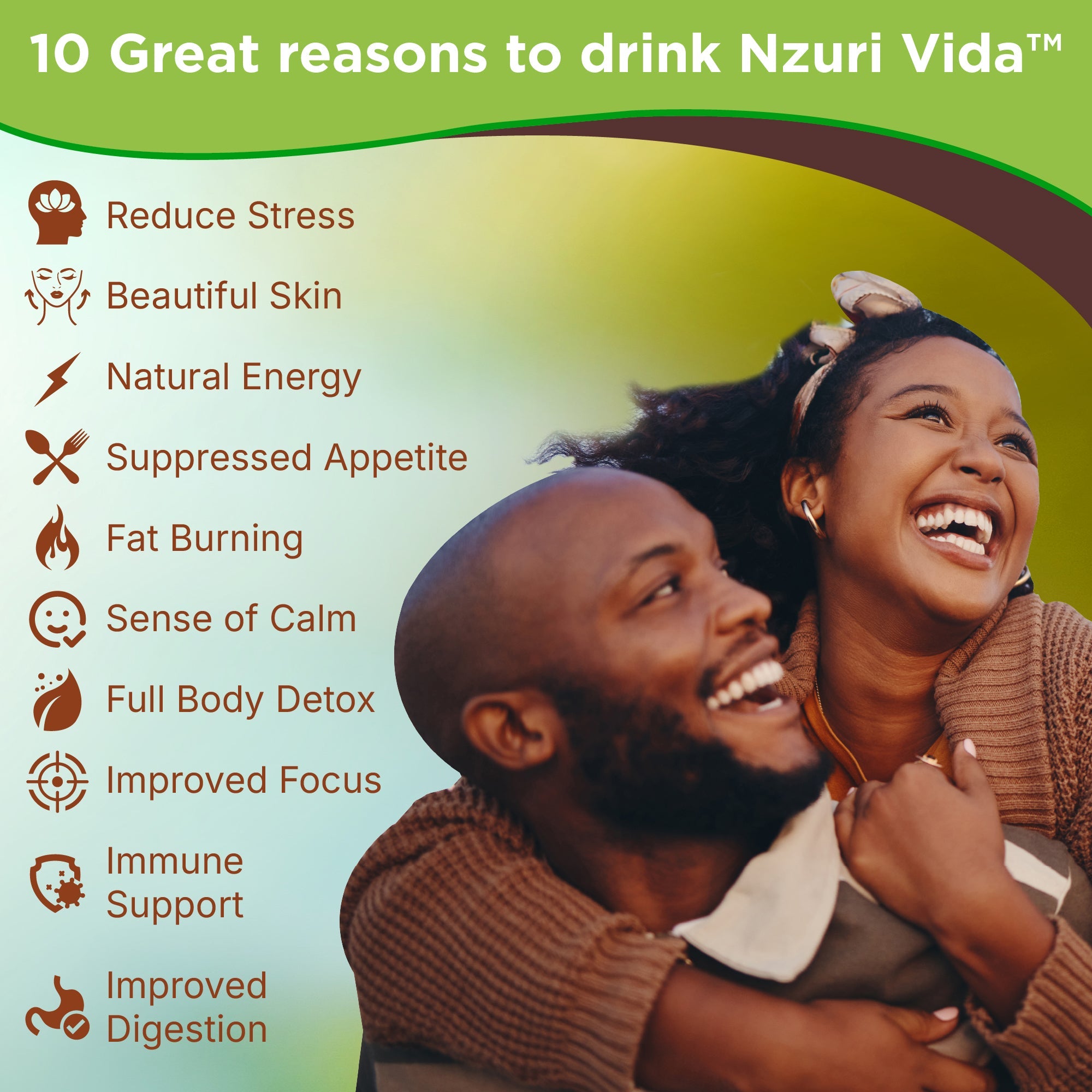 Nzuri Vida Energy and Stress Tonic 2 Bottles 32 oz