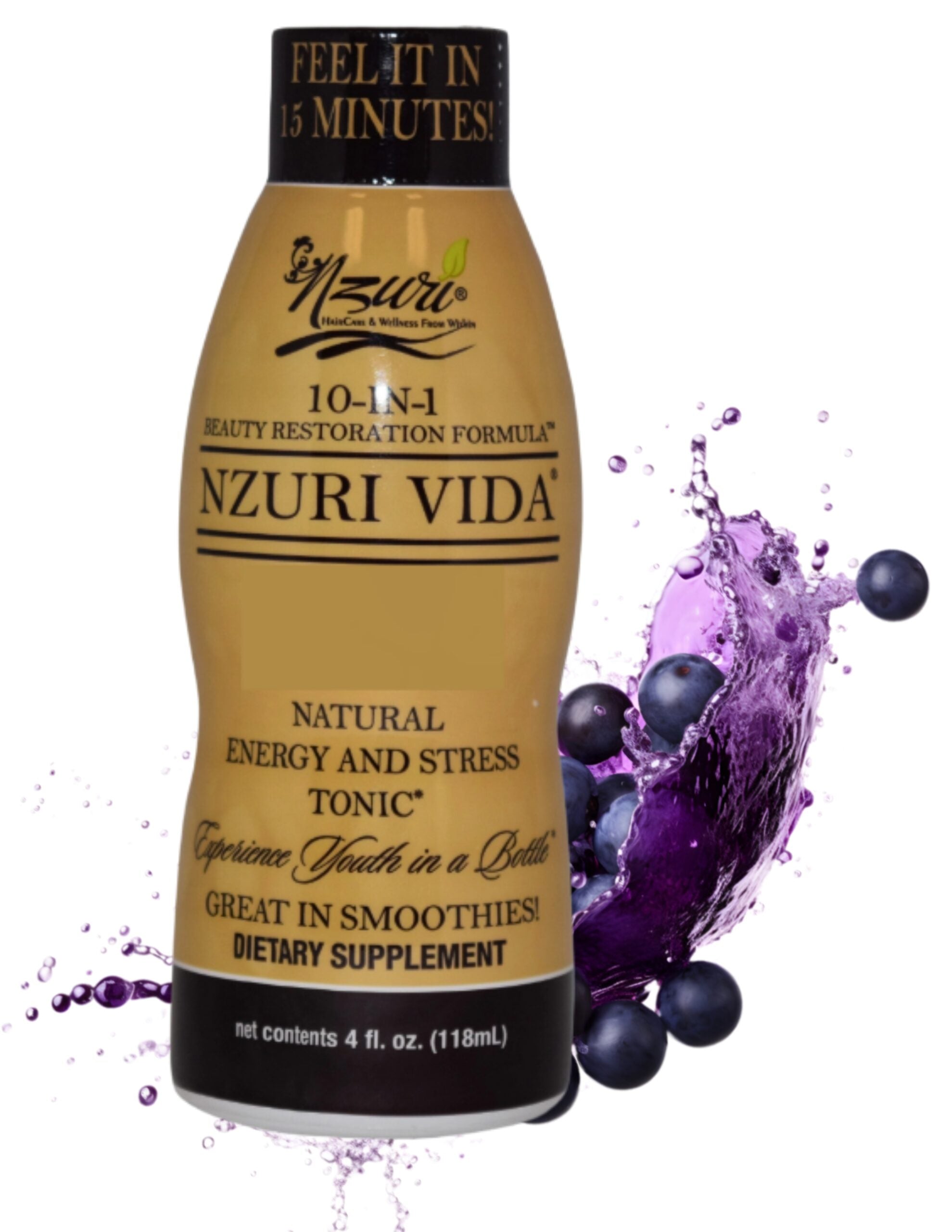 Nzuri Vida All Natural Energy and Stress Tonic 4oz