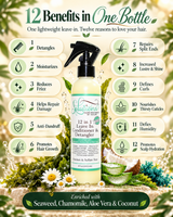 Nzuri Solutions Hair Regimen 12 IN 1 Leave in Conditioner and Detangler 8oz