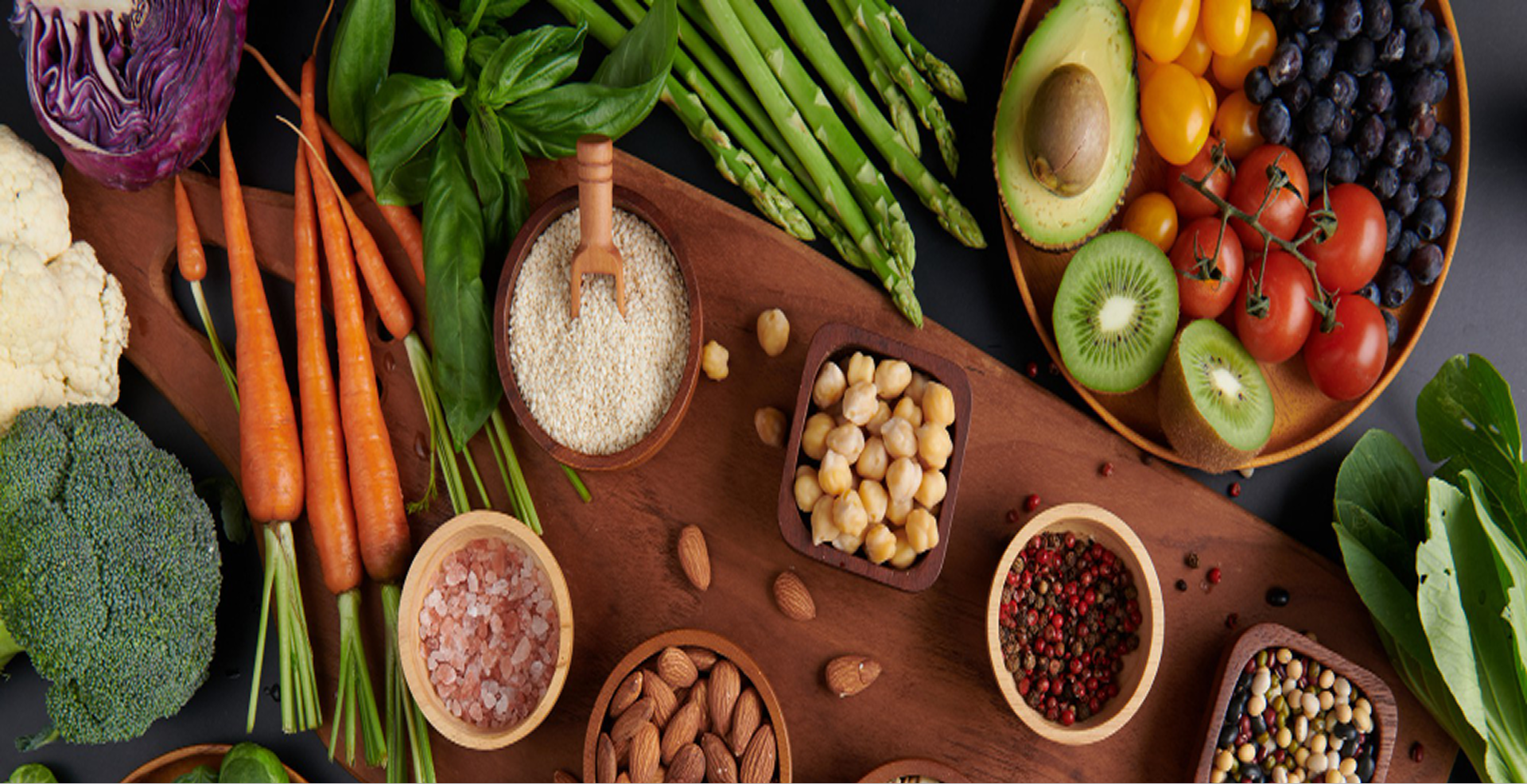 Fresh ingredients background